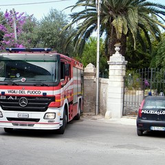 Incendio in via Verdi a Trani