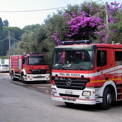 Incendio in via Verdi a Trani
