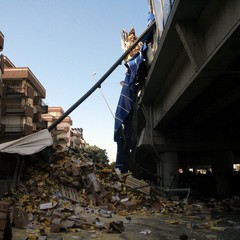Incidente sulla 16 bis: un camion carico di pasta esce fuori strada