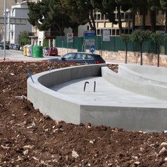 Lavori alla rotonda di via Istria