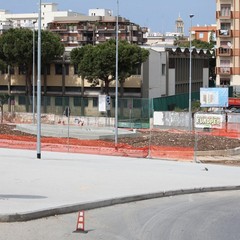 Lavori alla rotonda di via Istria