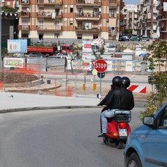 Lavori alla rotonda di via Istria