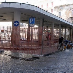 Lavori in piazza Campo dei Longobardi