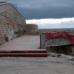 Il rudere del trabucco al monastero di Colonna