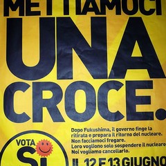 Scorie radioattive simboliche a Trani