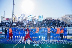 Soccer Trani-Atletico Gargano, Moscelli: «Classifica? Siamo felici, è merito di tutti»