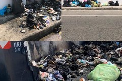 A fuoco rifiuti in via Malcangi, Cinquepalmi: "Segnalazioni ignorate da Amiu e Polizia locale"