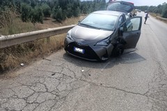 Trani: violento scontro tra due veicoli sulla provinciale Andria-Bisceglie sul tratto tranese