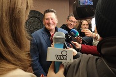 Tony Hadley in conferenza stampa a Palazzo San Giorgio