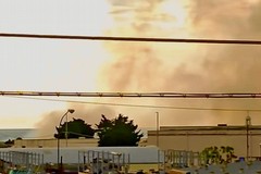 Nubi di fumo denso in zona Cimitero di Trani