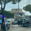 Incidente a Capirro, auto contro moto e traffico bloccato