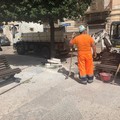 Trani, in piazza Longobardi torna la fontana: avviati i lavori