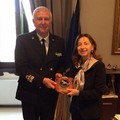 L'ammiraglio Giuseppe Meli in visita alla Prefettura della Bat