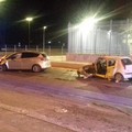 Incidente frontale in via Andria, feriti quattro ragazzi