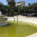 Di nuovo verdi le acque delle fontane di piazza della Repubblica, più delle aiuole