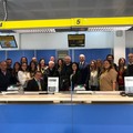 L'arcivescovo D'Ascenzo in visita all'ufficio centrale di Poste Italiane