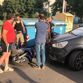 Scontro auto-scooter in via Corato, traffico in tilt