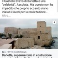 Il castello di Trani immortalato sul Fatto Quotidiano: ma la notizia riguarda Barletta