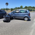 Incidente tra auto e moto sulla Corato Trani: le tre persone coinvolte stanno bene