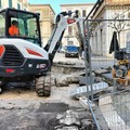 A Trani lavori in corso sul basolato di corso Vittorio Emanuele