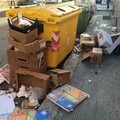 Trani indifferenziata, rifiuti per terra e bidoni traboccanti