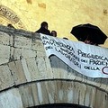 Protesta dei lavori Don Uva davanti alla Cattedrale