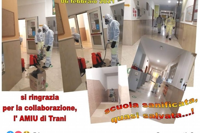 Sanificazione Amiu alla Merloni di Bari