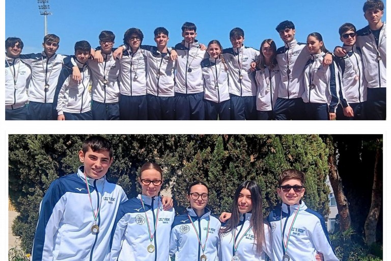 studenti del Vecchi durante le gare regionali. <span>Foto Adriana Fabrizio</span>