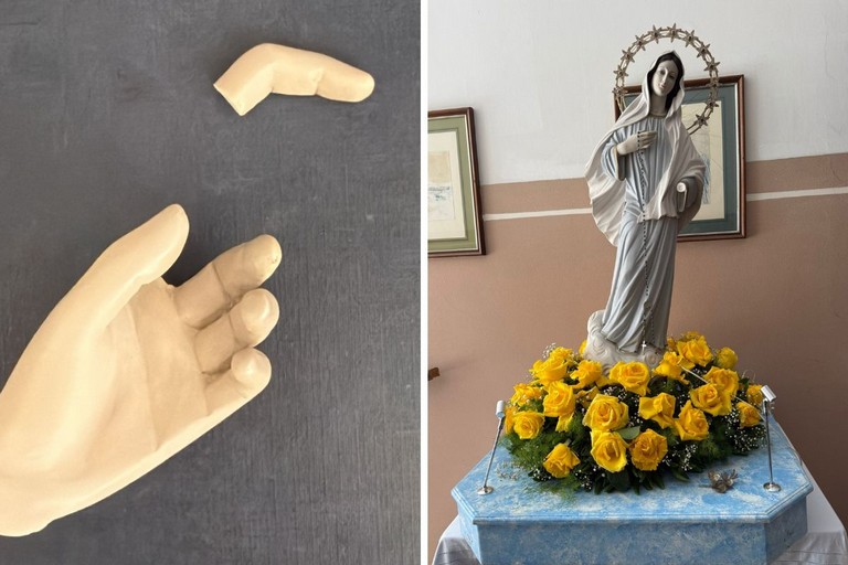 Atto vandalico contro la statua della Vergine Maria: «Una ferita al cuore. In che mondo stiamo vivendo?»