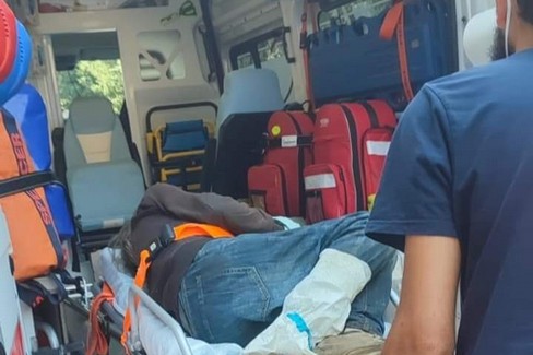 Clochard in ambulanza