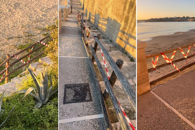 Staccionate con nastro segnaletico. <span>Foto Adriana Fabrizio</span>