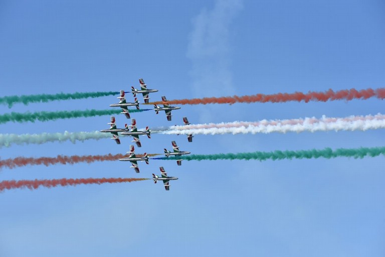 Il grande spettacolo delle Frecce Tricolori a Trani. <span>Foto Ruggiero de Virgilio - ph.Ruggy</span>
