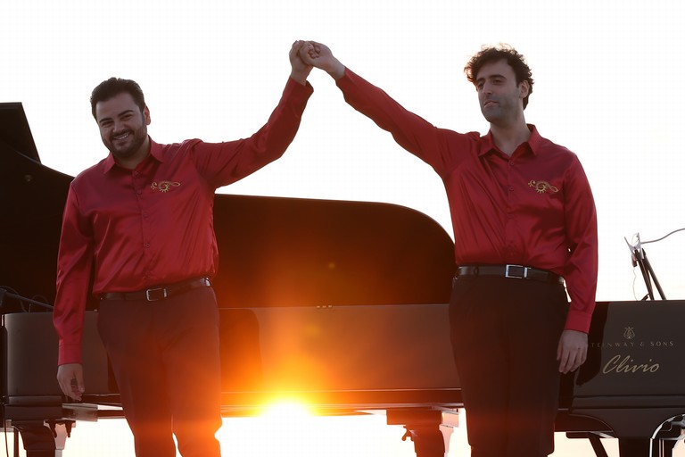 Il duo Alborada, composto da Alfonso Soldano e Giuseppe Greco - Trani. <span>Foto Luciano Zitoli</span>