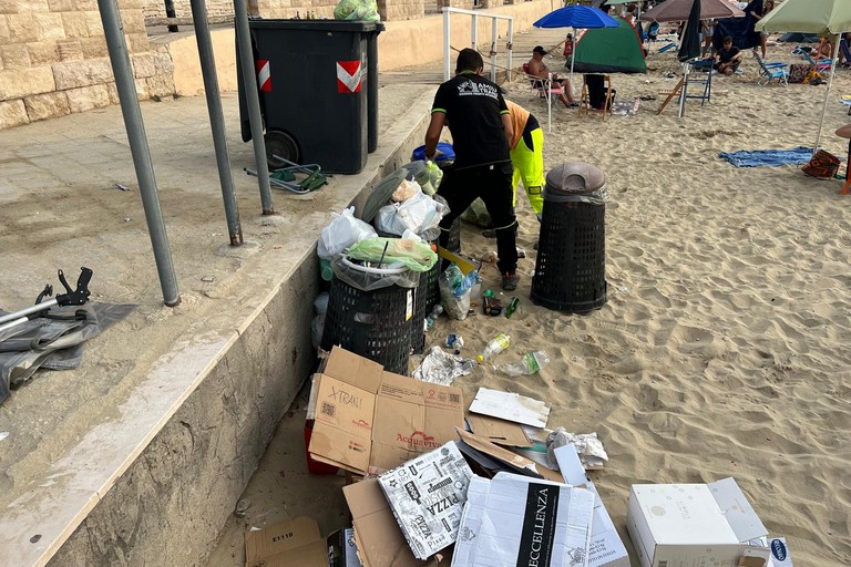 Pulizia sulle spiagge