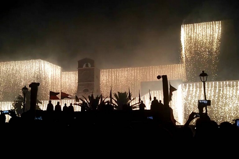 Incendio al Castello - Settimana Medievale di Trani. <span>Foto Tonino Lacalamita</span>