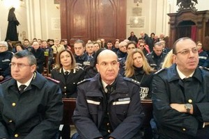 Polizia locale alla messa di San Sebastiano