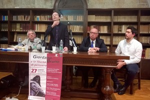 Conferenza su Giordano Bruno organizzata dal Liceo De Sanctis. <span>Foto Maria Scoccimarro</span>