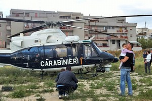 Elicottero dei Carabinieri a Trani