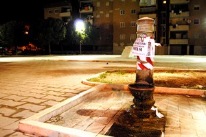 Fontana pubblica chiusa