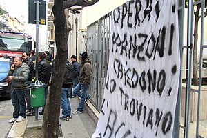 Protesta degli operai ex Franzoni