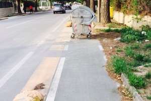 Pista ciclabile di Capirro in stato di abbandono