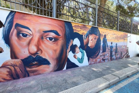 Giovanni Falcone, inaugurato il murales in via Chiarelli (Villa Comunale)