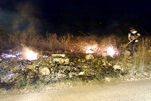 Incendio in contrada Carrare delle Monache