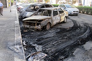 Incendio in corso Manzoni a Trani