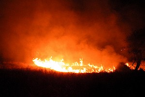 Incendio in località Montericco a Trani