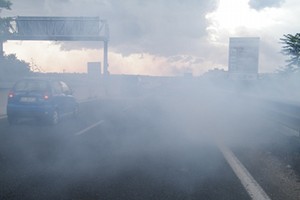 Incendio in via Superga