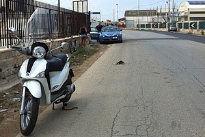 Incidente moto bici su via Barletta