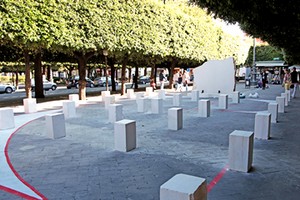 Installazioni degli architetti della Bat in piazza della Repubblica