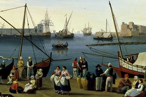 Porto di Trani, dipinto di Jacob Philipp Hackert 1791