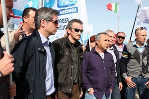 Protesta polizia penitenziaria di Trani